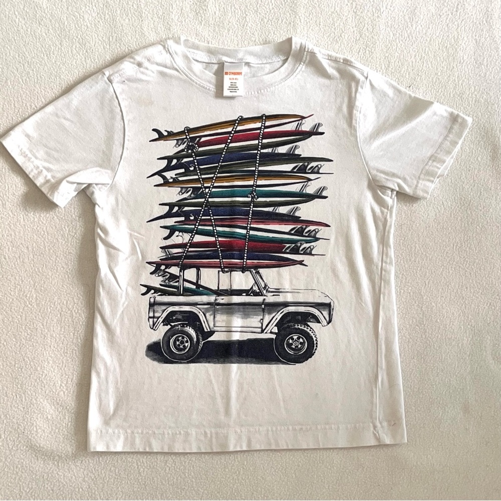 Size S surfer tee shirt, Gymboree beach tee shirt 5-6